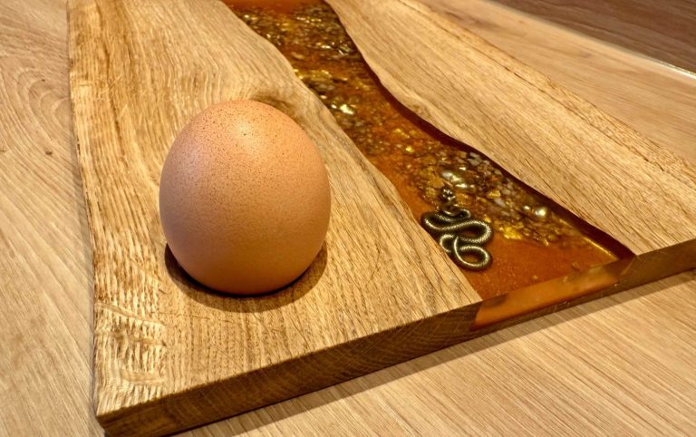 Mit Frühstücksei-Aufnahme